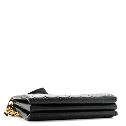 Louis Vuitton Lambskin Embossed Monogram Coussin MM Black 4 of 13