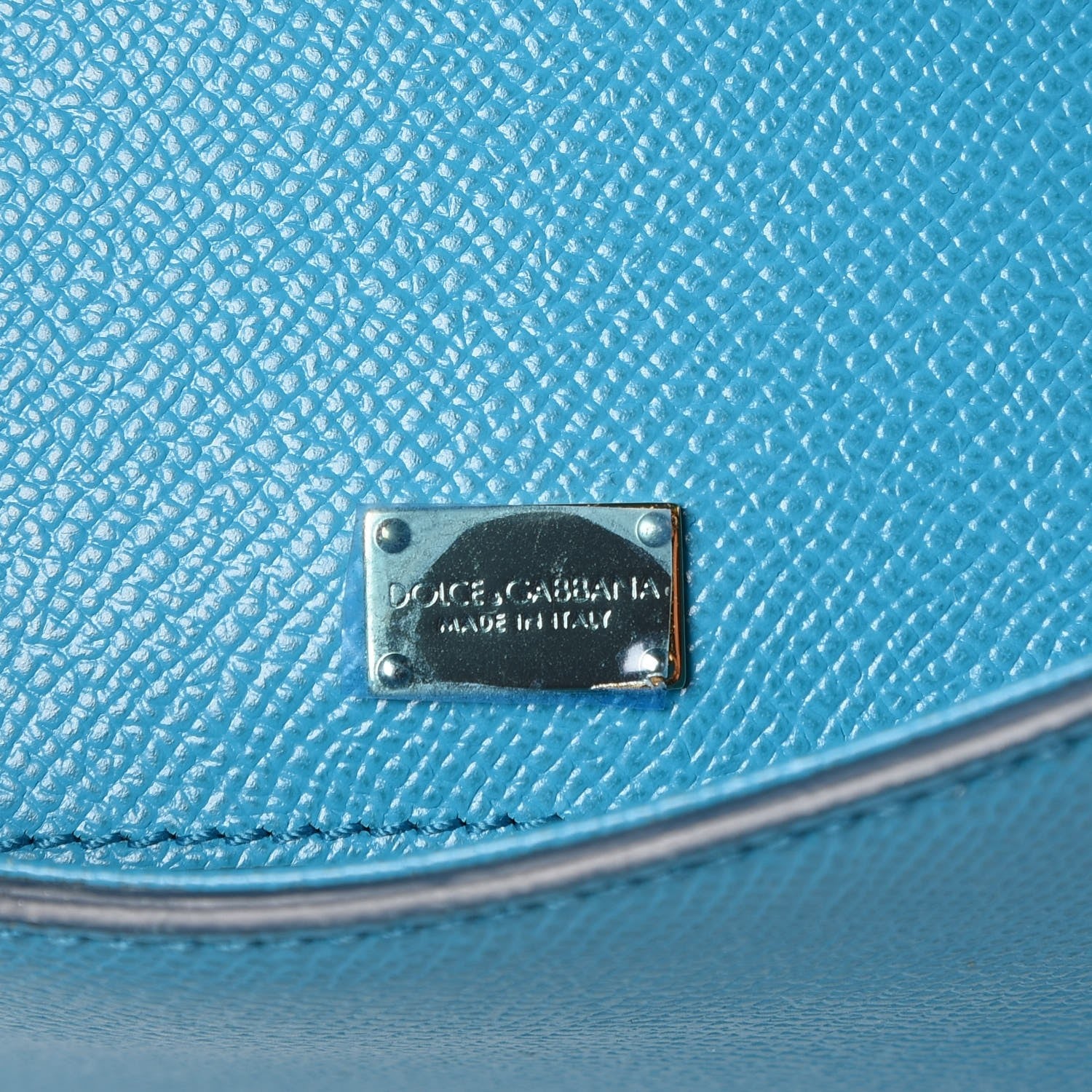 Dolce & Gabbana Dauphine Calfskin Medium Miss Sicily Satchel Turquoise 7 of 7