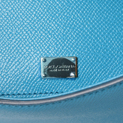 Dolce & Gabbana Dauphine Calfskin Medium Miss Sicily Satchel Turquoise 7 of 7