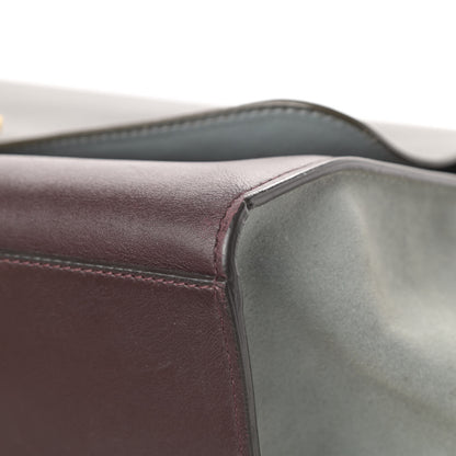 Celine Smooth Calfskin Suede Large Tri-Color Trapeze Dark Grey 9 of 23