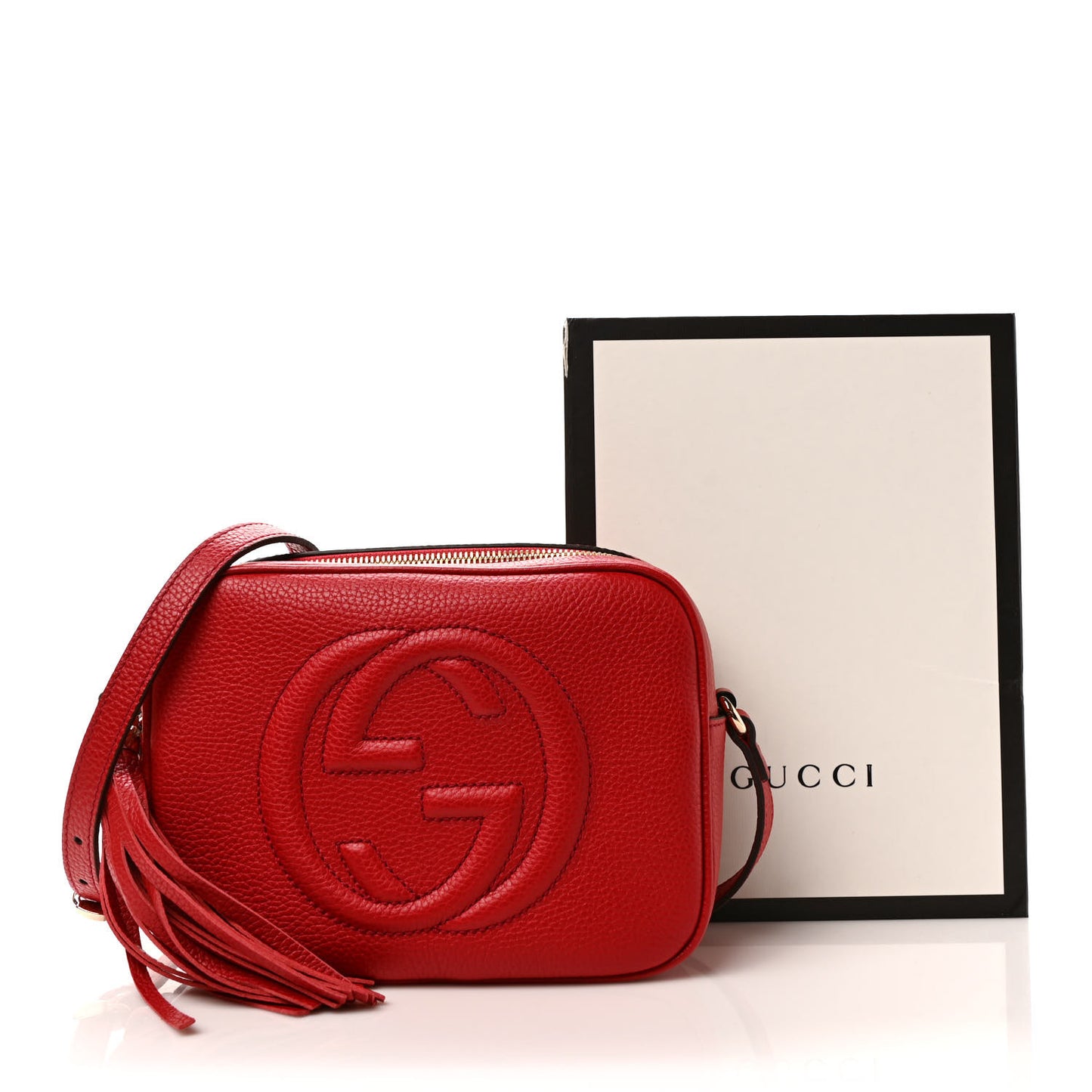 Pebbled Calfskin Small Soho Disco Bag Tabasco Red