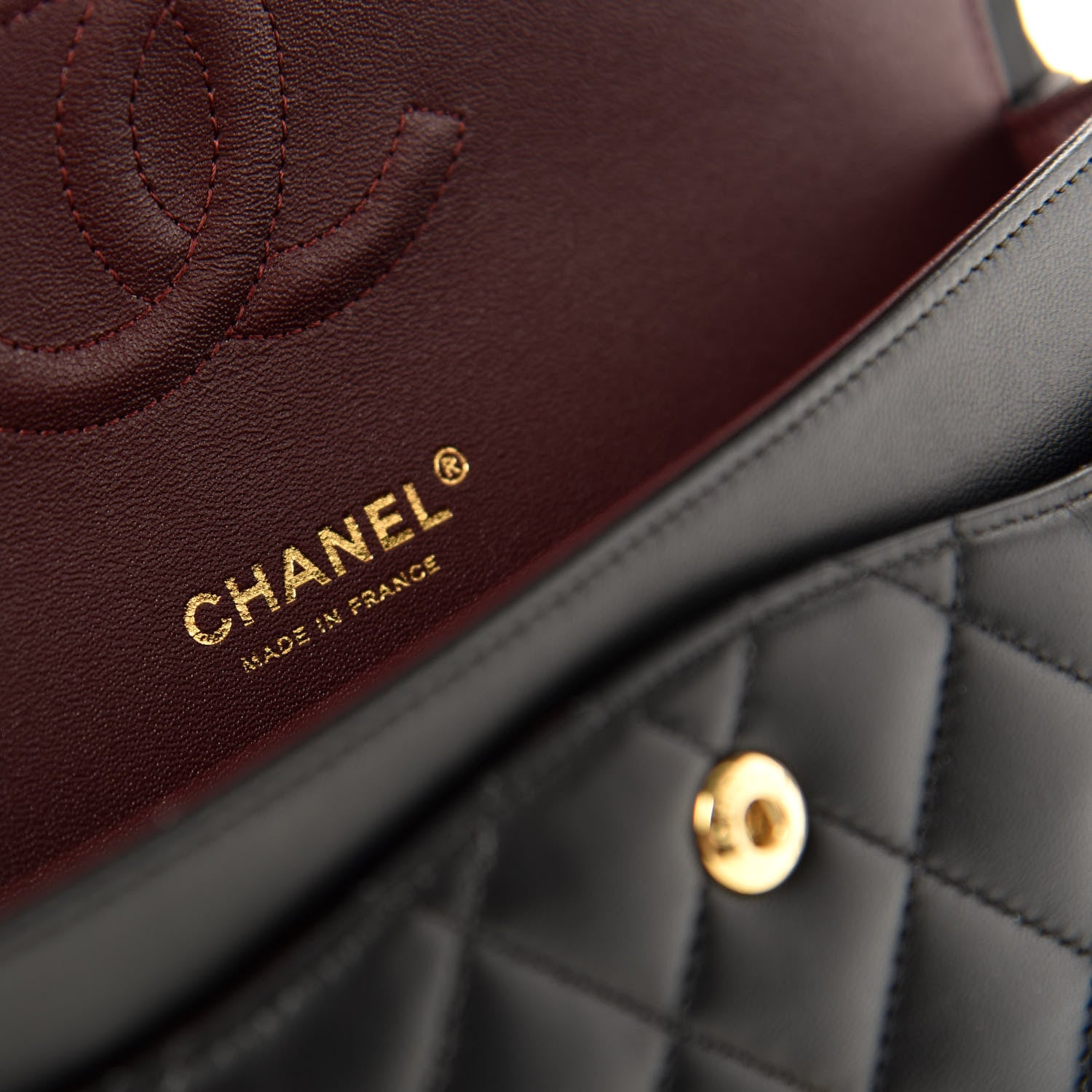 Chanel Lambskin Quilted Medium Double Flap Black 8 of 10