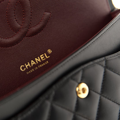 Chanel Lambskin Quilted Medium Double Flap Black 8 of 10