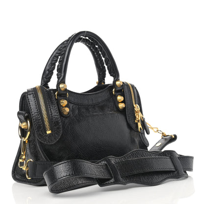 Balenciaga Agneau Giant 12 Gold Hardware Mini City Black 3 of 10