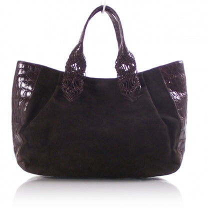 Nancy Gonzalez Crocodile Suede Tote 1 of 9