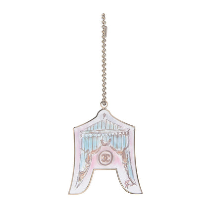 Chanel Enamel Circus Tent Bag Charm Pink Blue Silver 1 of 3