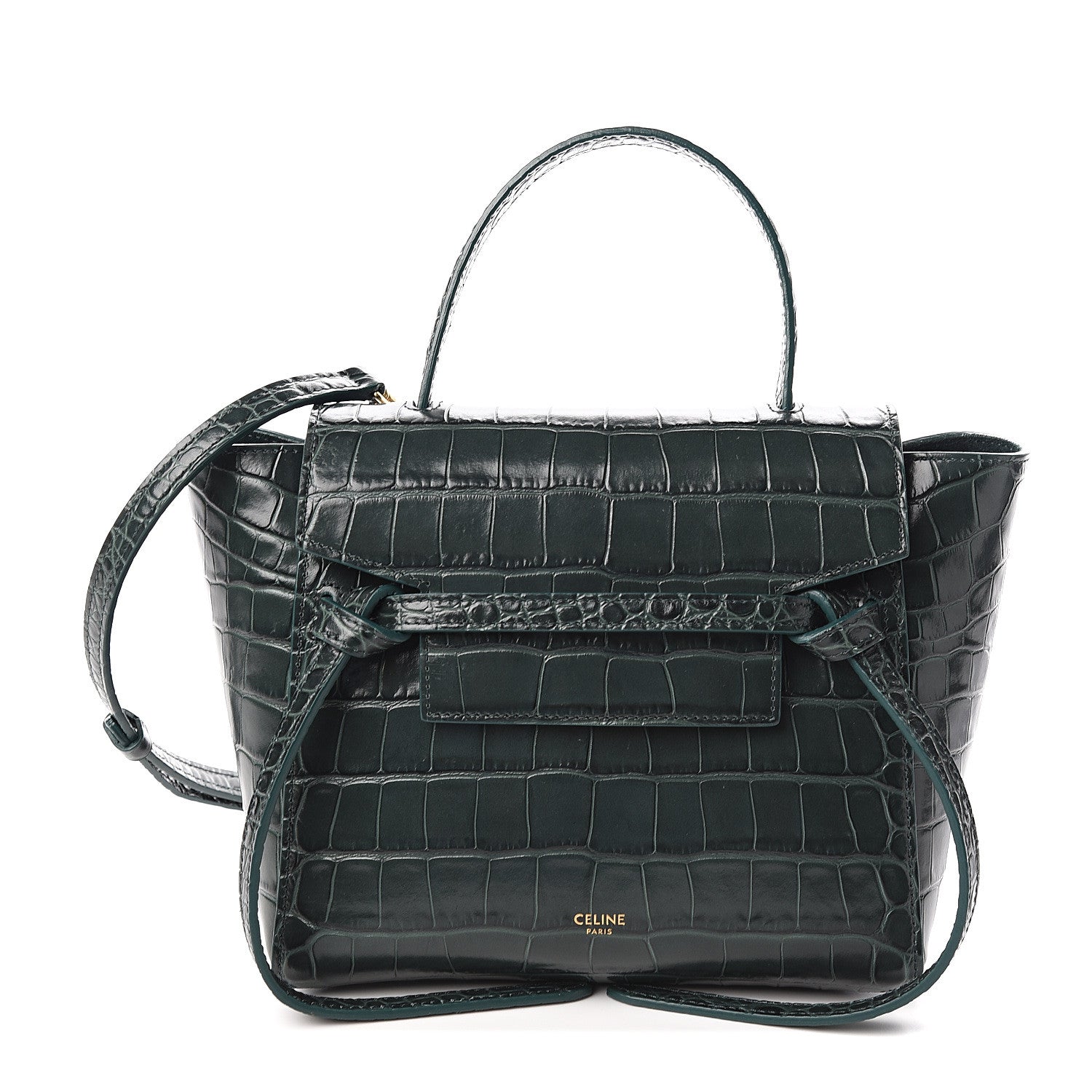 Celine Calfskin Crocodile Embossed Nano Belt Bag Amazone 1 of 8