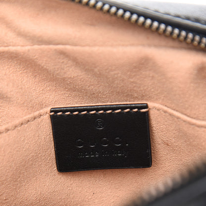 Gucci Calfskin Matelasse Mini GG Marmont Chain Shoulder Bag Black 5 of 9