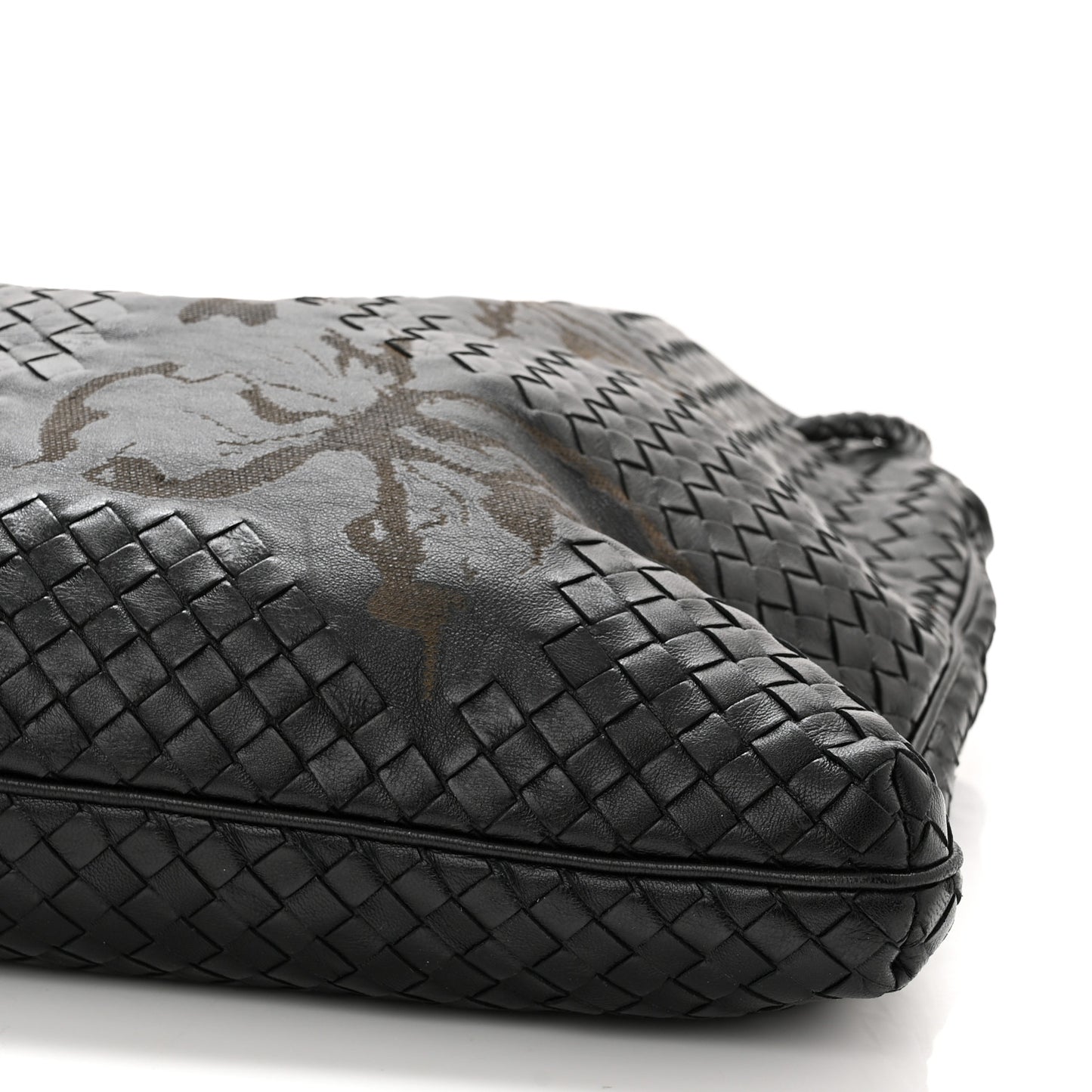 Nappa Intrecciato Butterfly Shoulder Bag Black