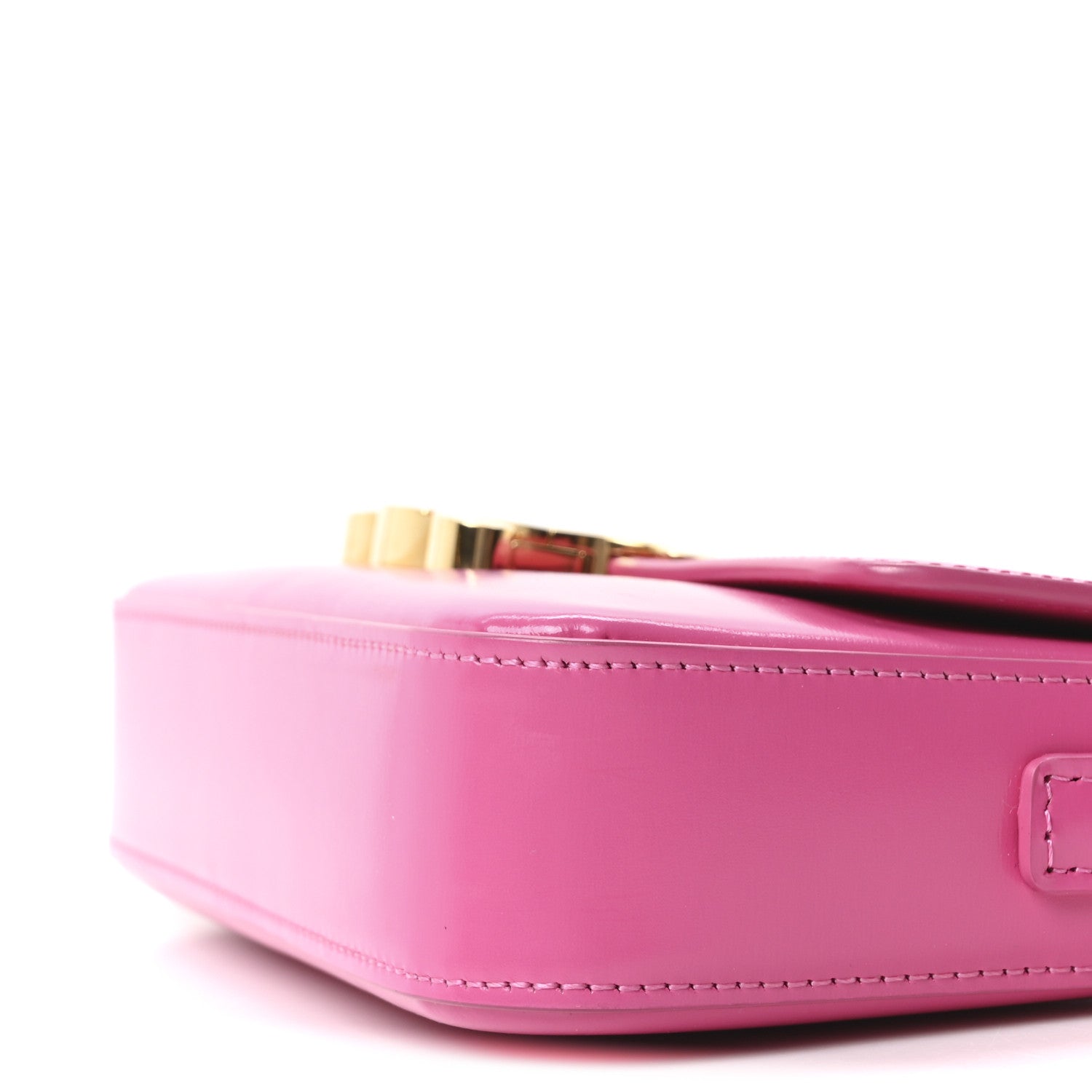 Celine Shiny Calfskin Triomphe Shoulder Bag Fuchsia 1867418