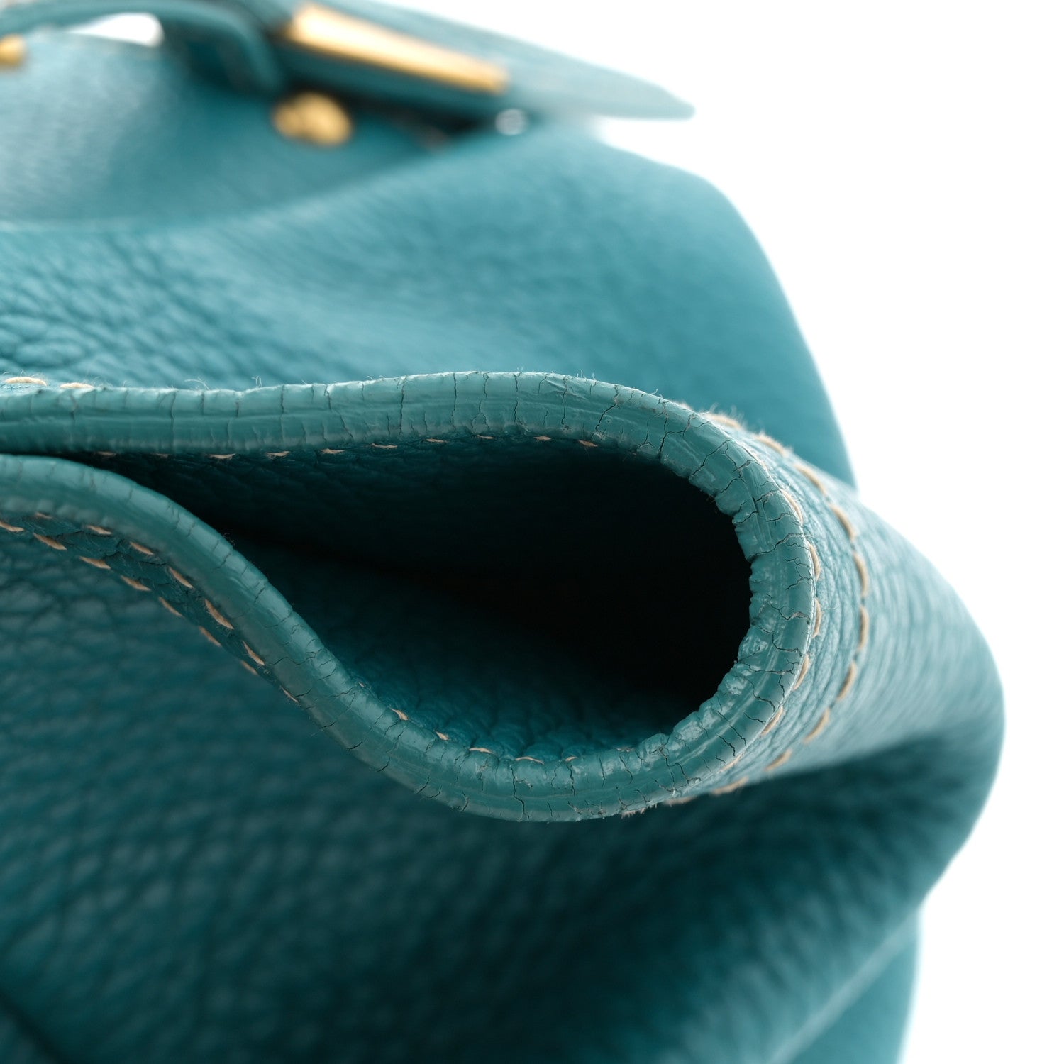 Prada Vitello Daino Tote Turchese 14 of 14