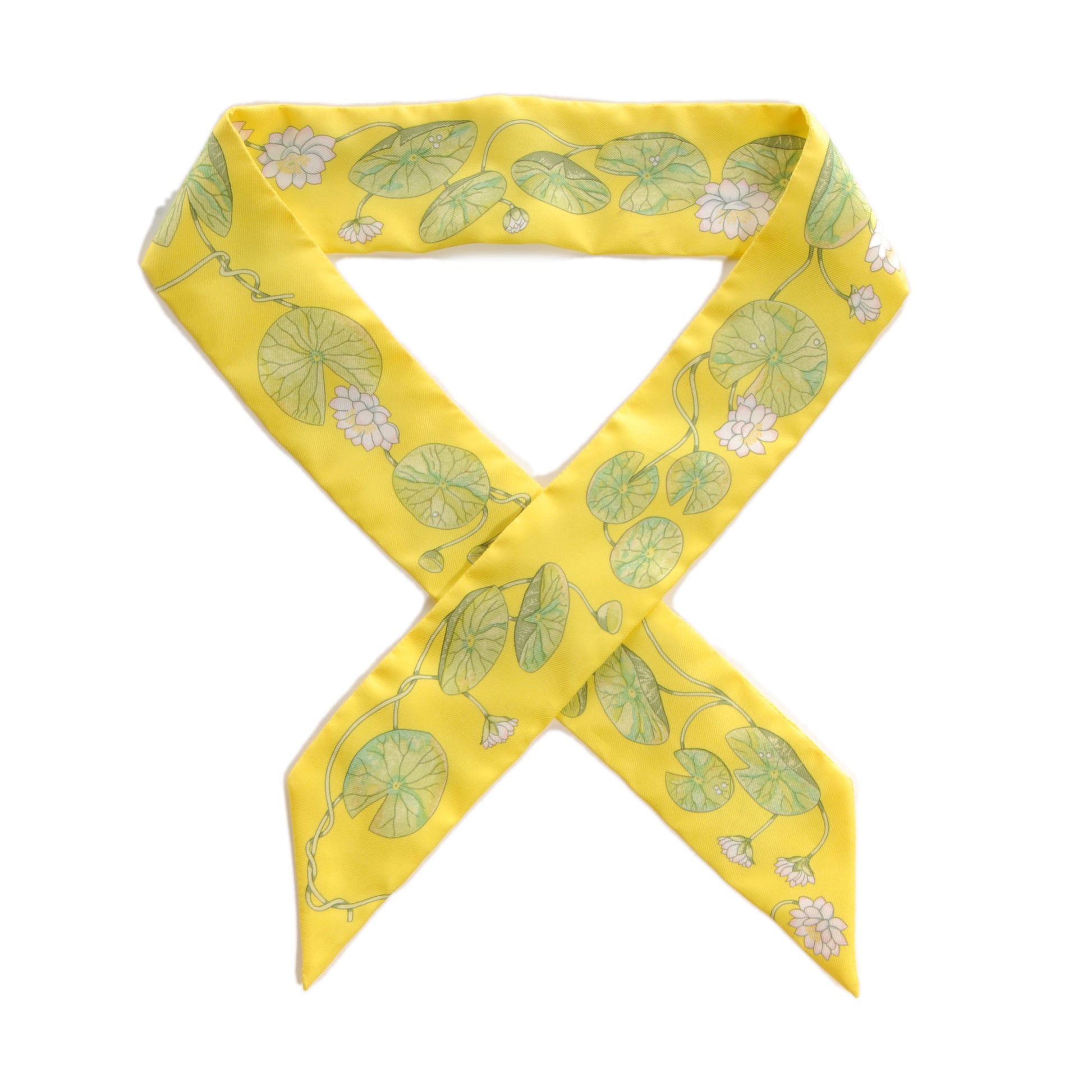 Hermes Silk Un Jardin Sur Le Nil Twilly Scarf Jaune 1 of 6