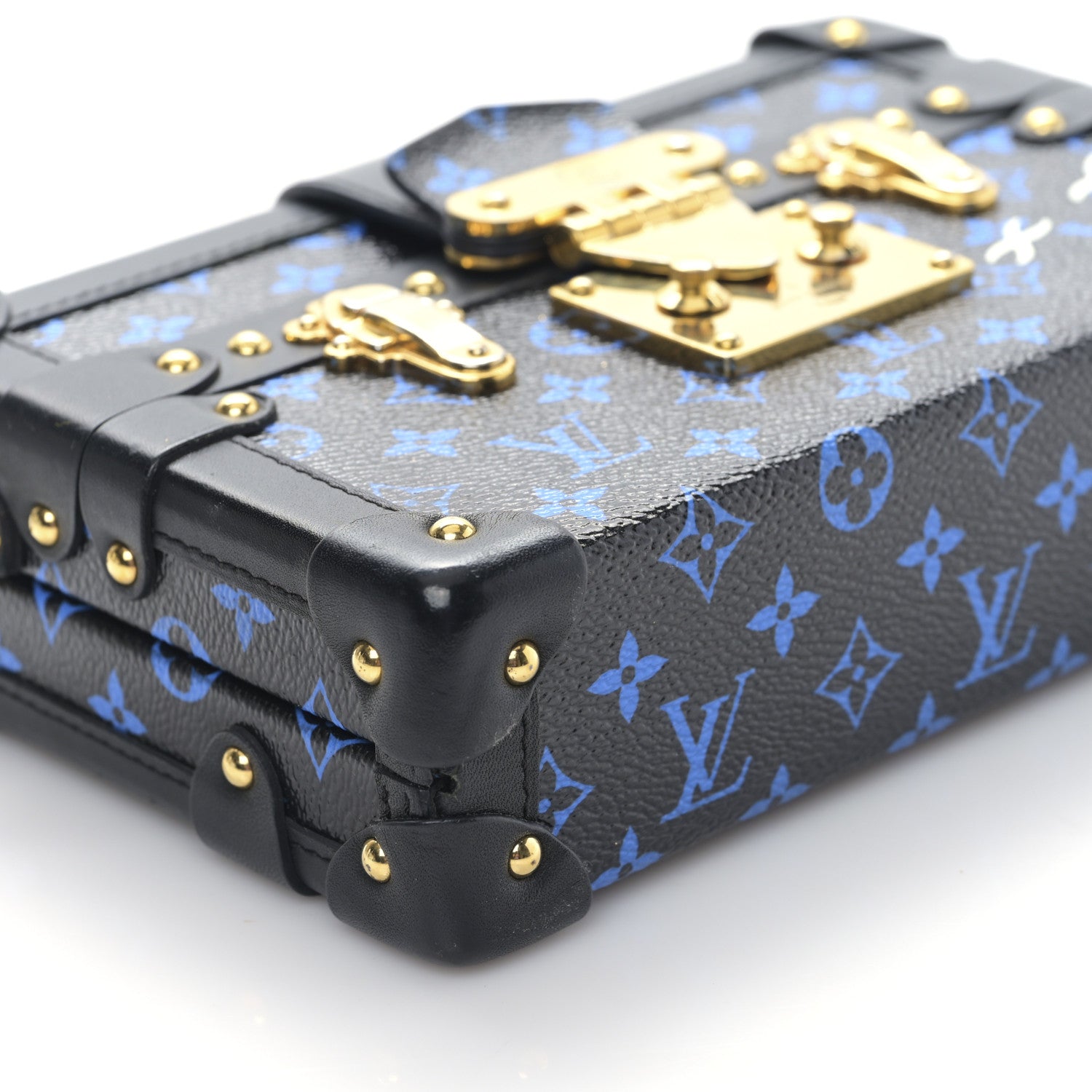 Louis Vuitton Monogram Petite Malle Blue Black 7 of 8