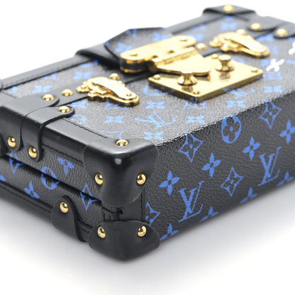 Louis Vuitton Monogram Petite Malle Blue Black 7 of 8