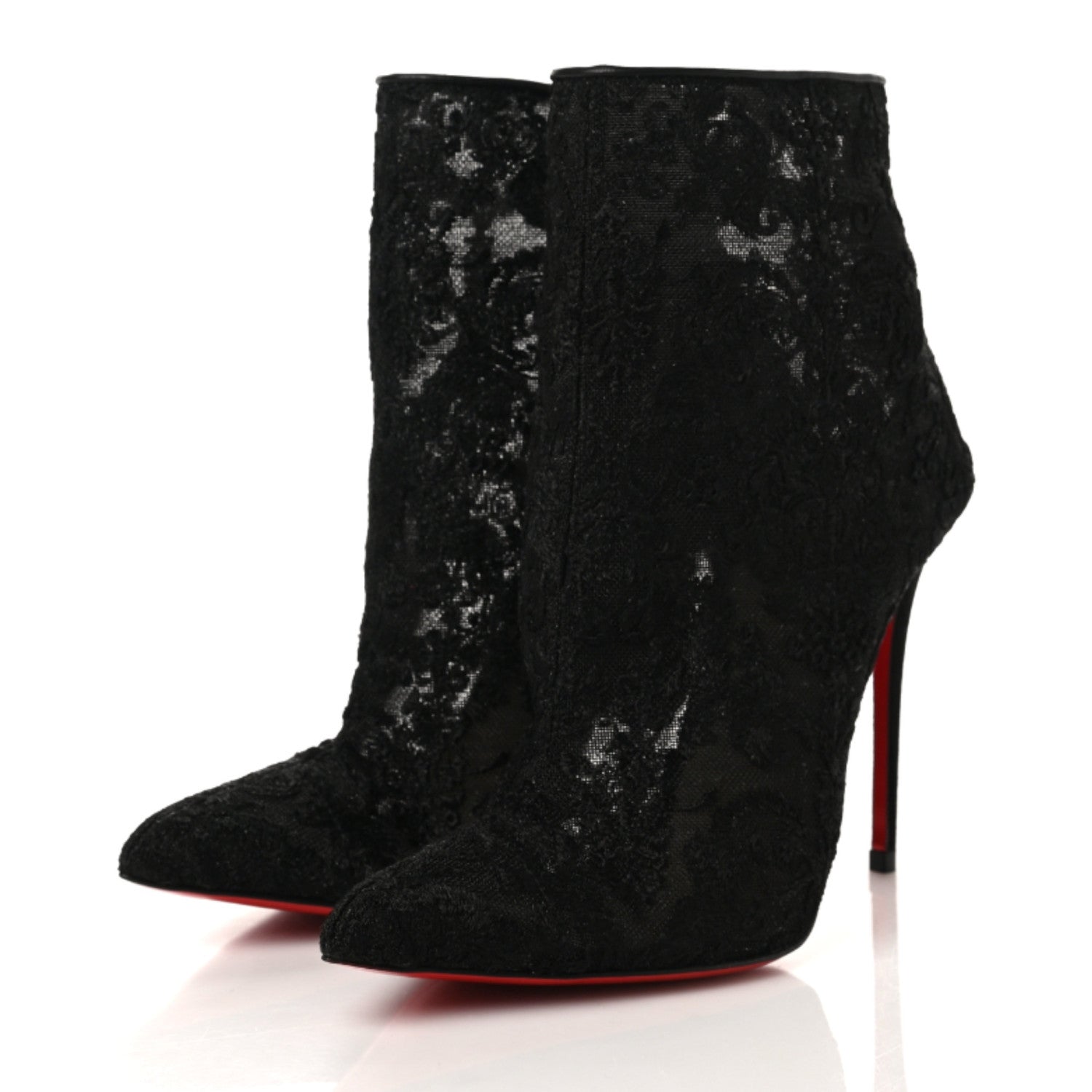 Christian Louboutin Lace Gipsybootie 100 Ankle Boots 35.5 Black 3 of 7