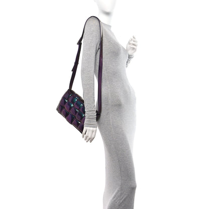 Bottega Veneta Glossy Nail Polish Nappa Maxi Intreccio Padded Cassette Crossbody Bag Holographic 2 of 11