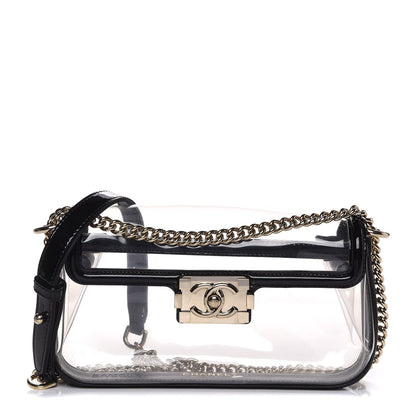 Chanel Vinyl Naked Boy Flap Black 1 of 8