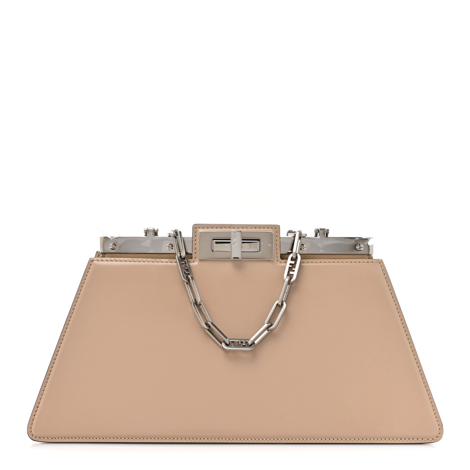 Fendi Patent Peekaboo Cut Beige Amid 1 of 12