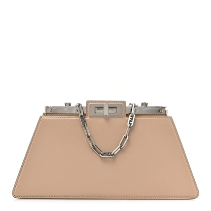 Fendi Patent Peekaboo Cut Beige Amid 1 of 12