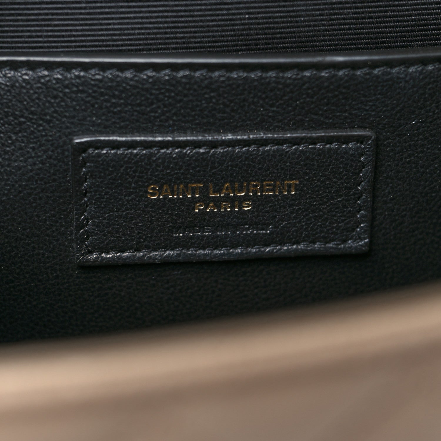 Saint Laurent Grain De Poudre Textured Mixed Matelasse Medium Triquilt Monogram Satchel Dark Beige 6 of 9
