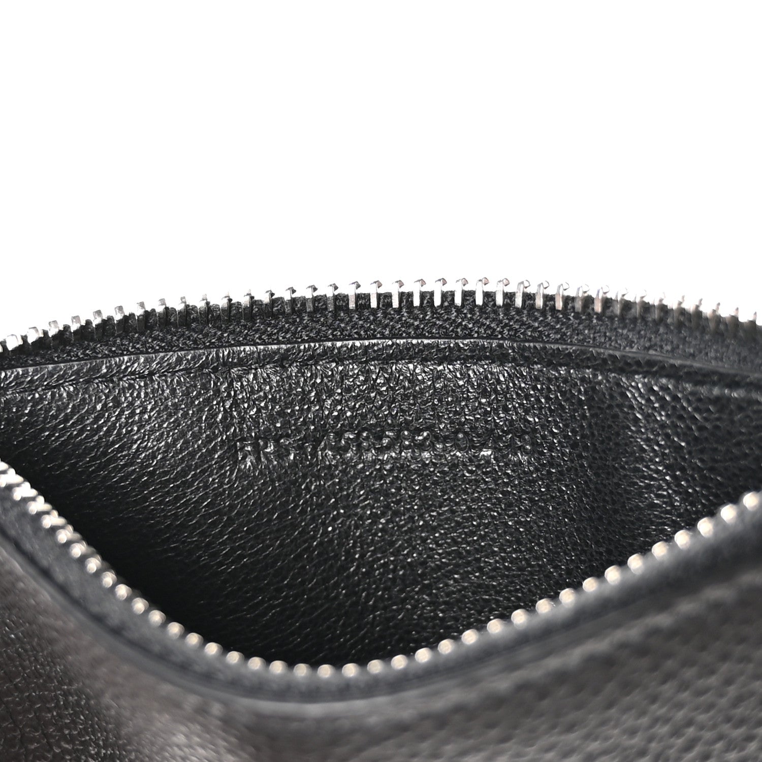 Saint Laurent Grained Calfskin 5 Fragments Zip Pouch Card Holder Black 7 of 8