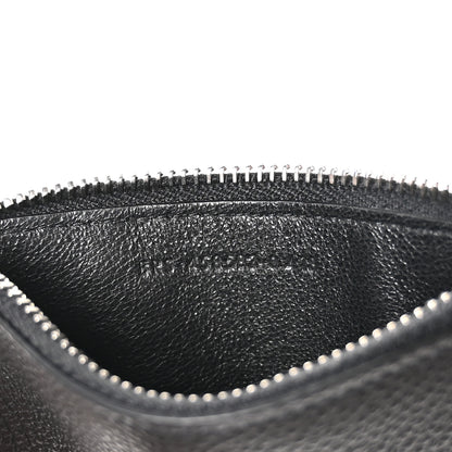 Saint Laurent Grained Calfskin 5 Fragments Zip Pouch Card Holder Black 7 of 8