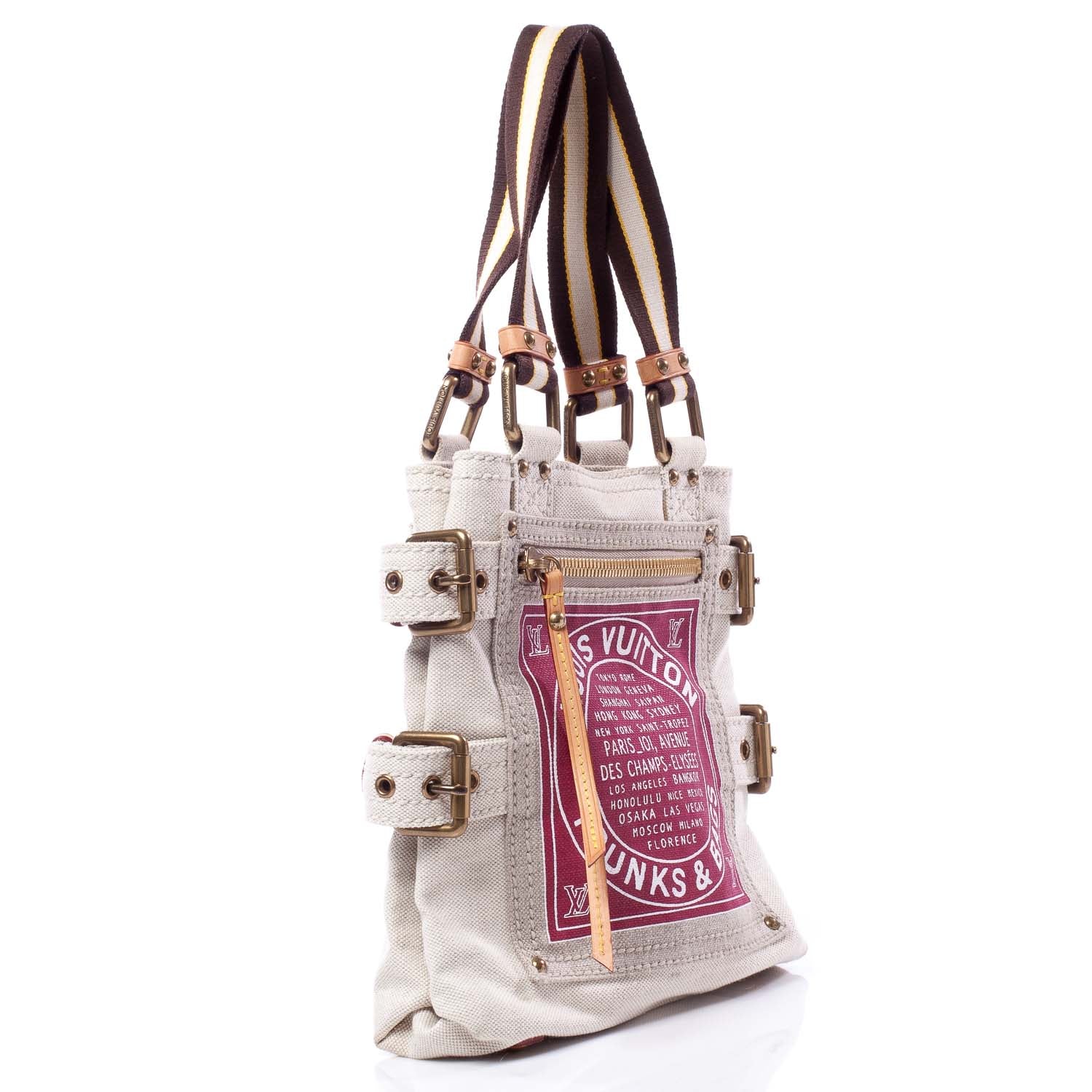 Louis Vuitton Toile Globe Shopper Cabas PM Red 3 of 10