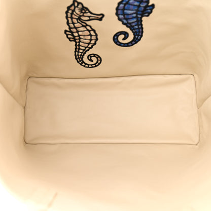 Goyard Goyardine Embroidered Seahorse Reversible Anjou PM Sand 8 of 17