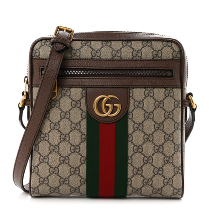 Gucci GG Supreme Monogram Web Small Ophidia Messenger Bag Brown 1 of 9