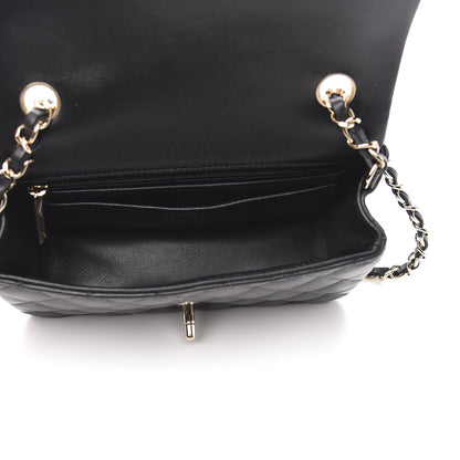 Chanel Lambskin Quilted Mini Rectangular Flap Black 5 of 13