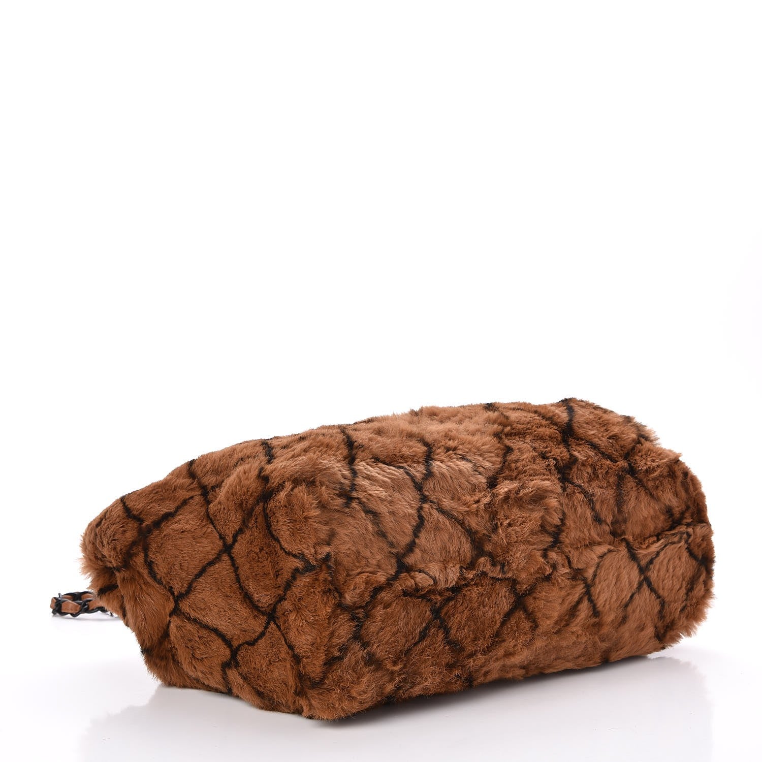Chanel Lapin Fur Quilt Pattern Tote Brown 4 of 7