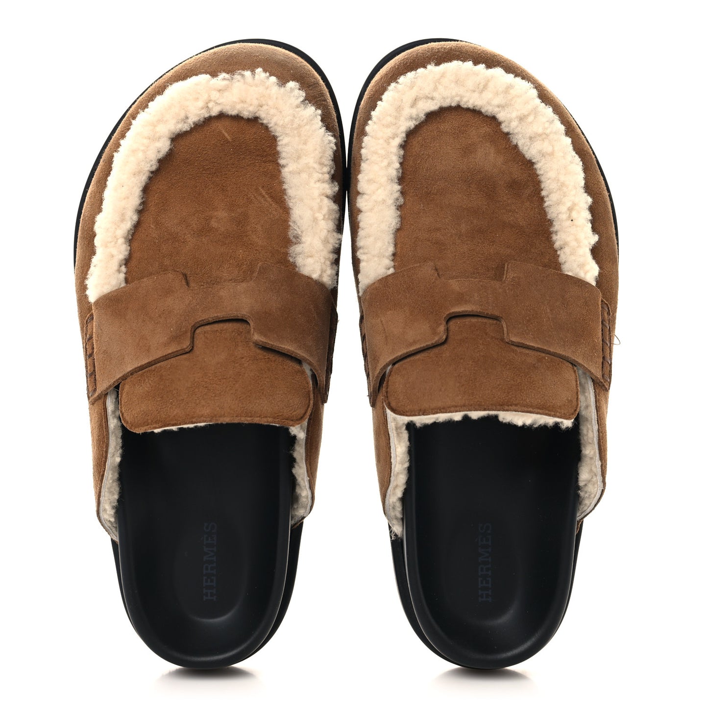 Suede Goatskin Shearling Go Mules 39 Brun Frume Ecru