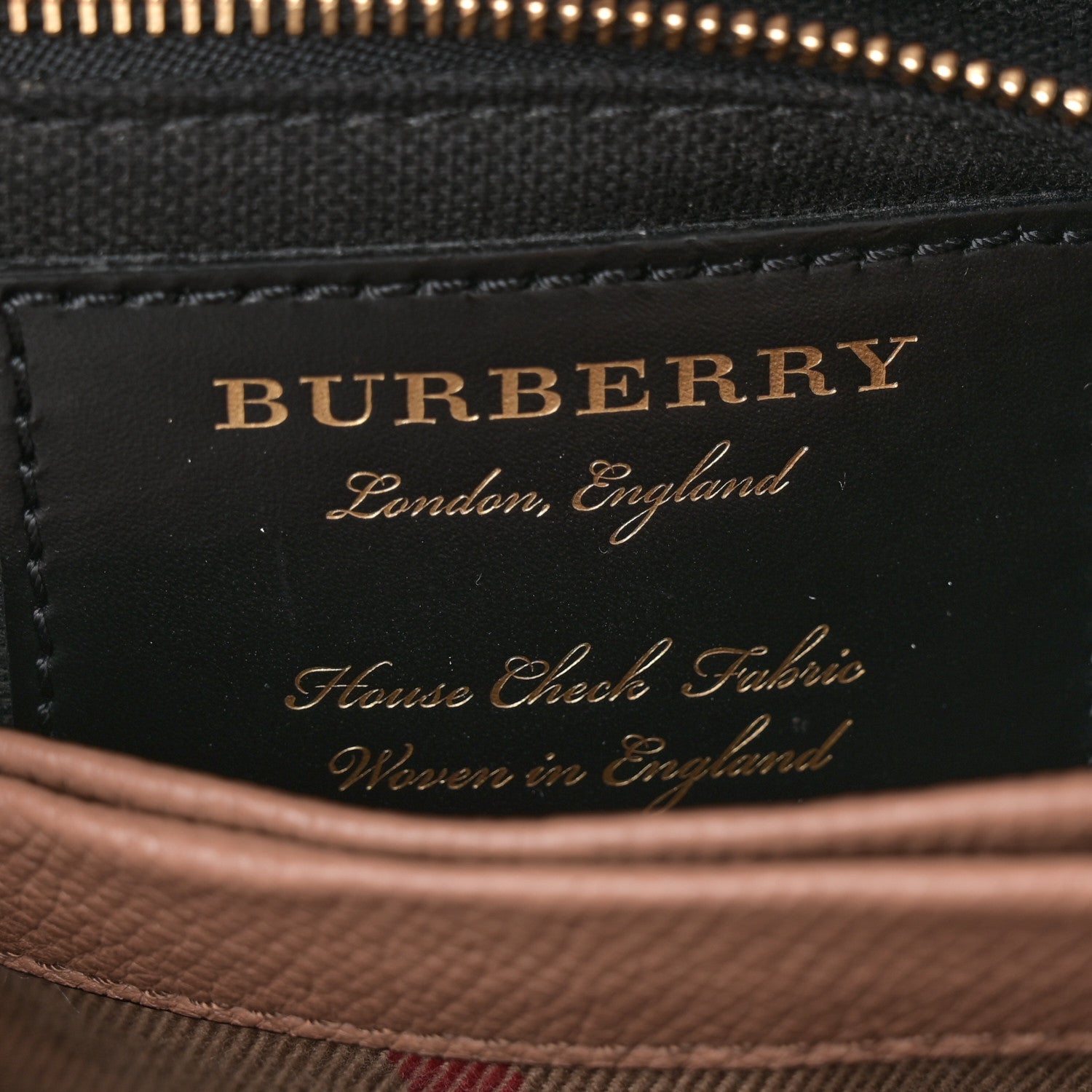 Burberry Derby Calfskin House Check Small Camberley Dark Sand 6 of 11