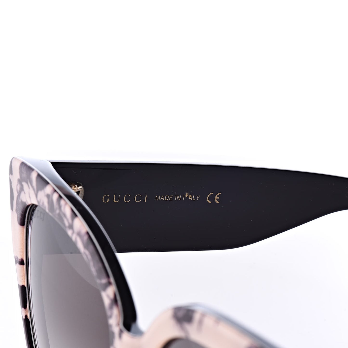 Acetate Herbarium Print Square Frame Sunglasses GG0059S White
