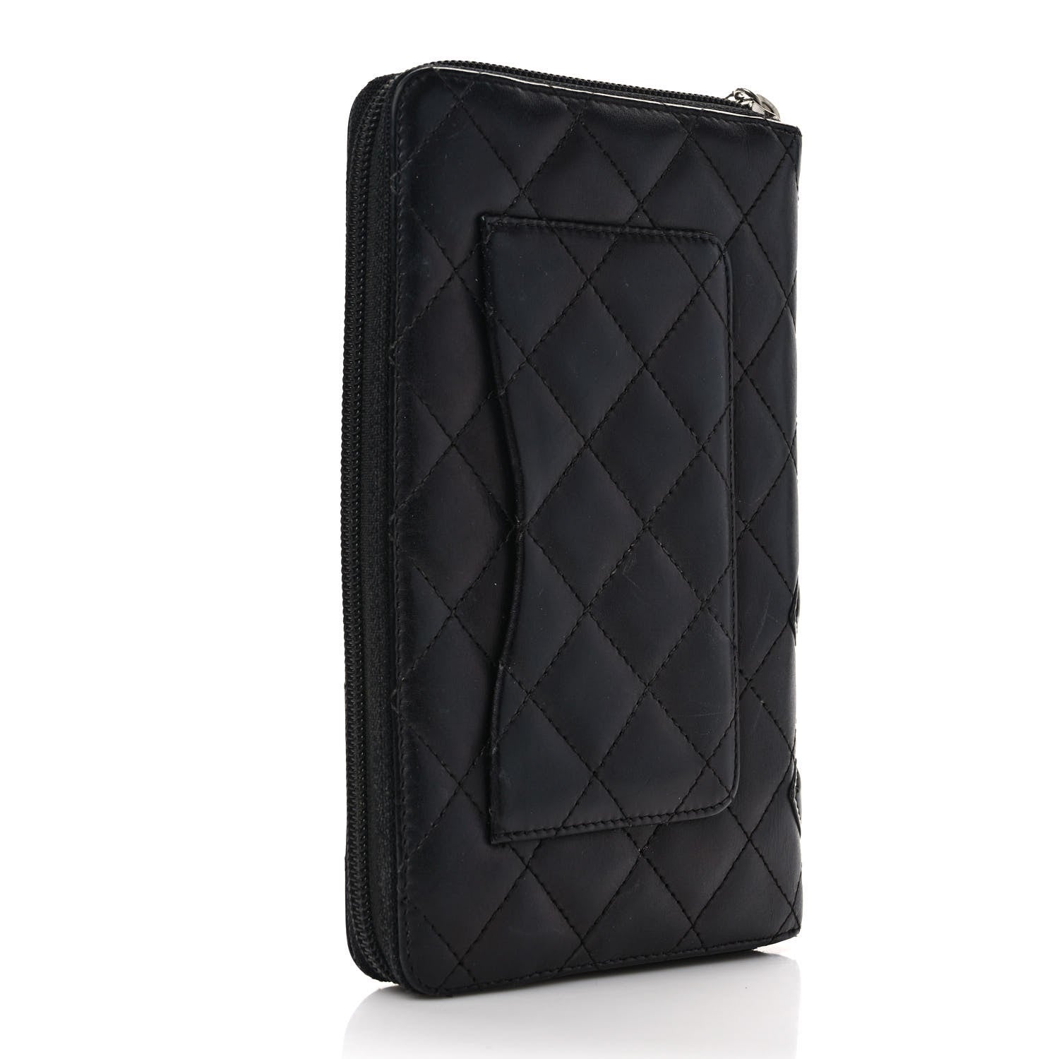 Chanel Calfskin Cambon Zip Around Organizer Wallet Black 3 of 6