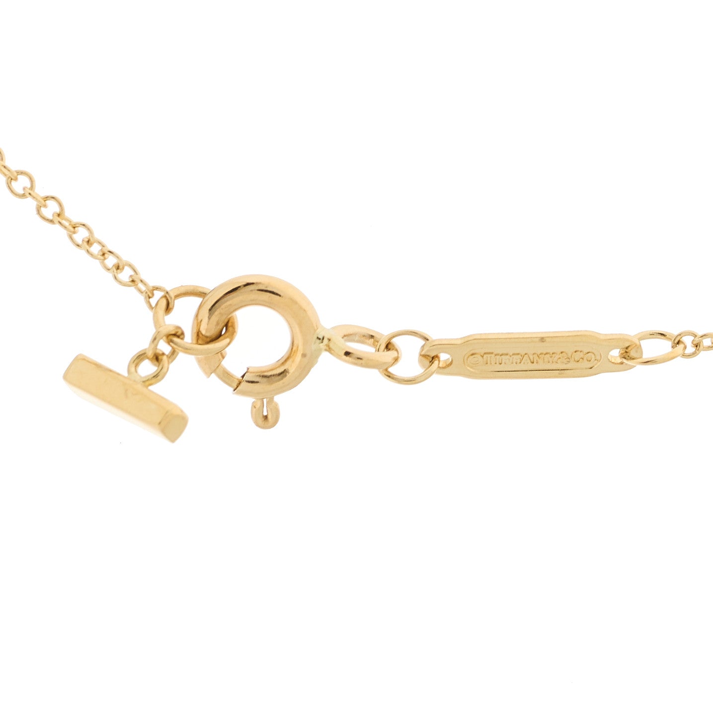 18K Yellow Gold Mini T Smile Pendant Necklace