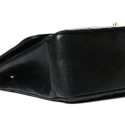 Chanel Caviar Quilted Jumbo Single Flap Black 9 of 12