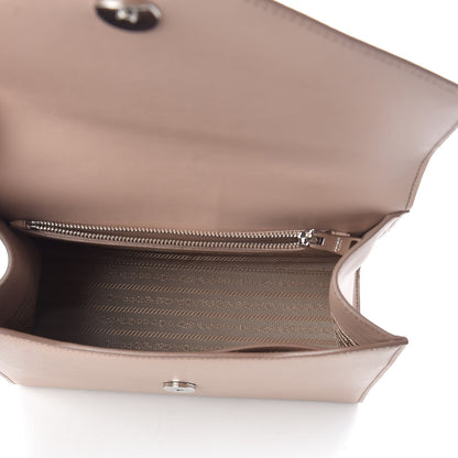 Prada Saffiano Cuir Calfskin Monochrome Shoulder Bag Cipria Fuoco 5 of 9