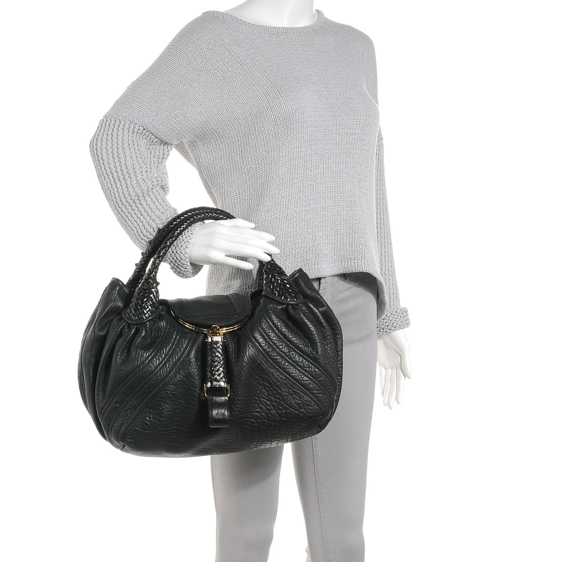 Fendi Nappa Nuvolata Spy Black 2 of 9