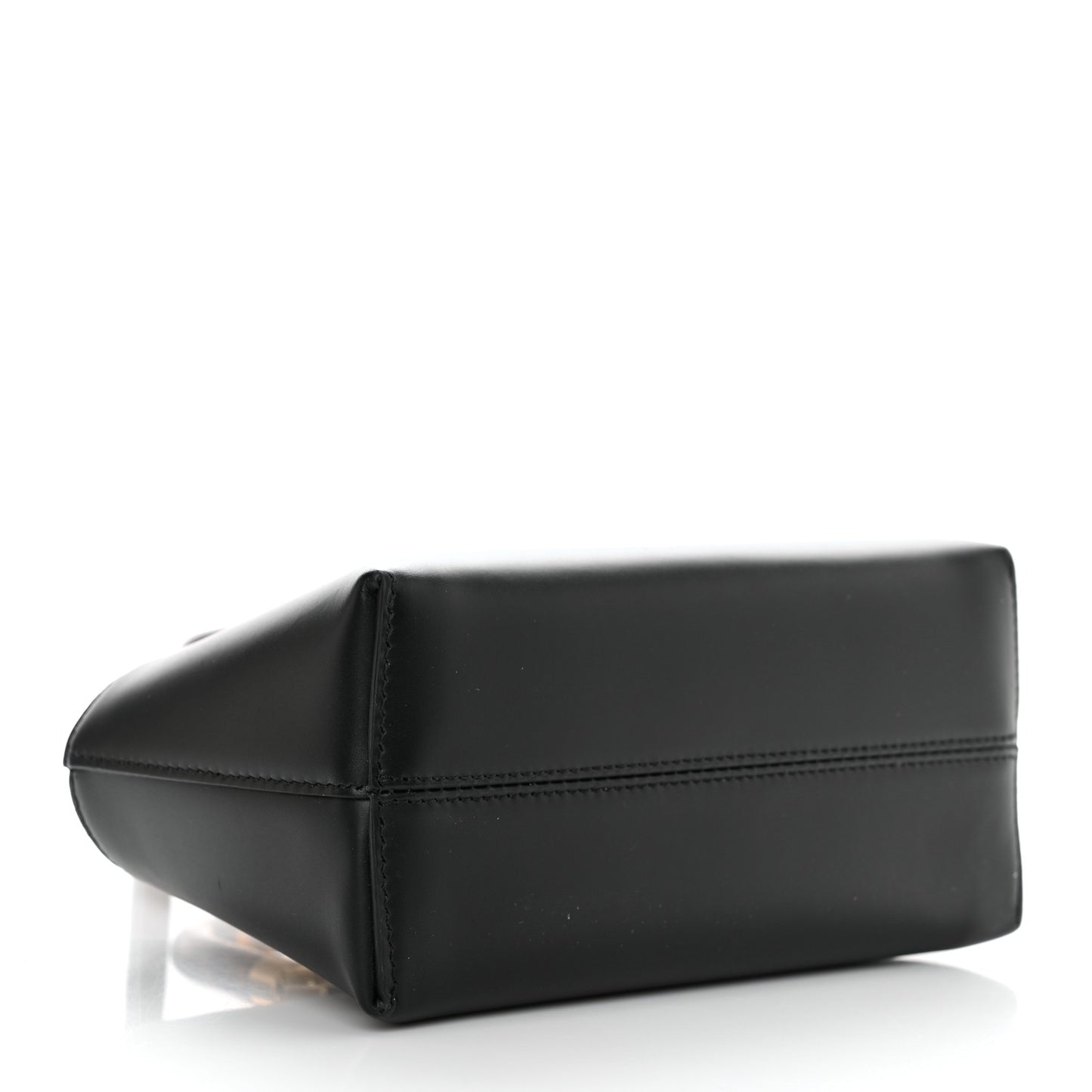 Vitello King Plexiglass Logo Embossed Mini By The Way Top Handle Boston Bag Black