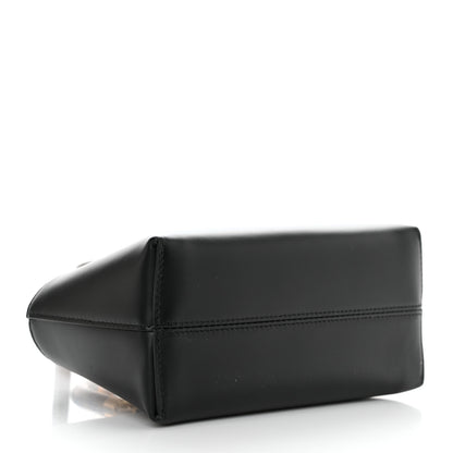 Fendi Vitello King Plexiglass Logo Embossed Mini By The Way Top Handle Boston Bag Black 4 of 10