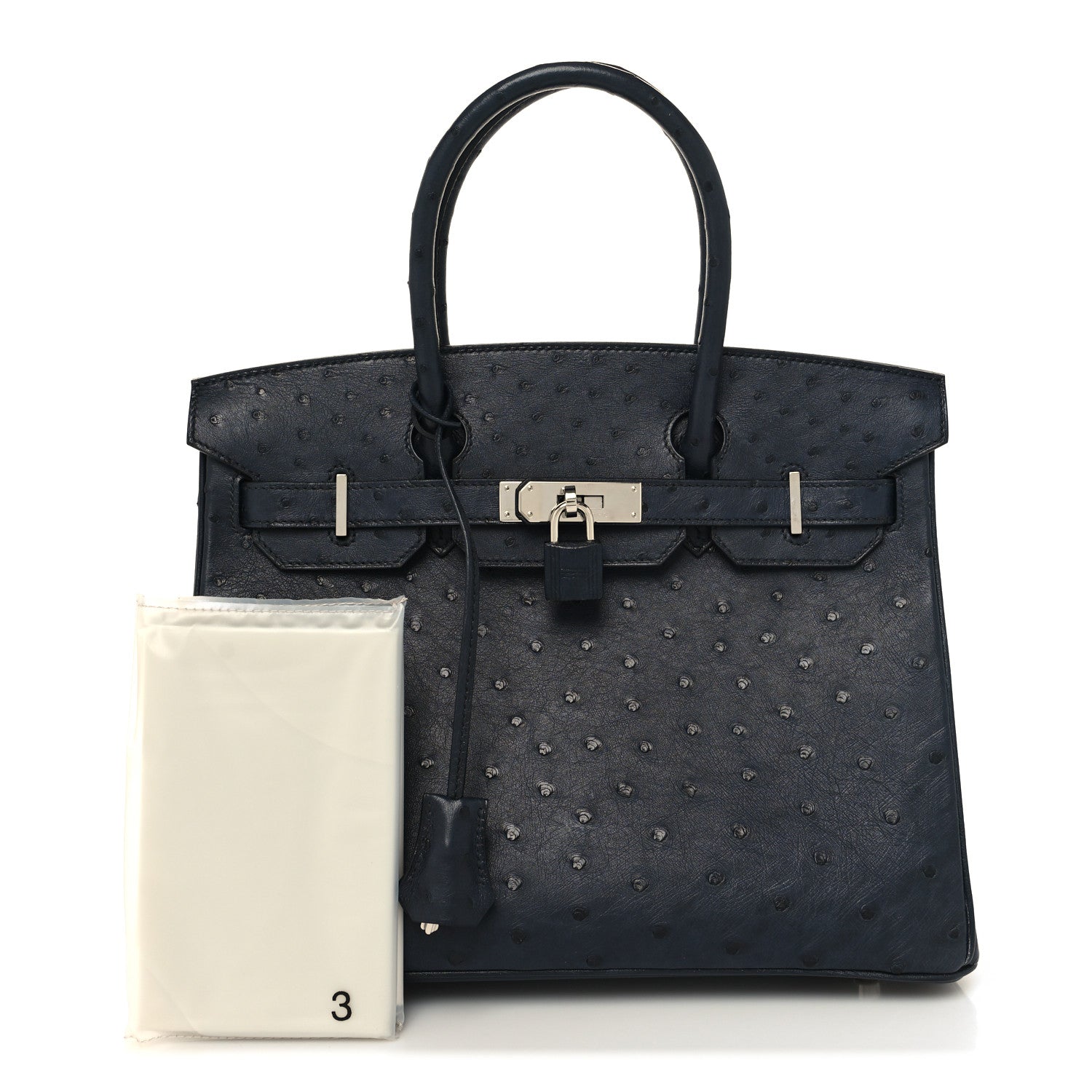 Hermes Ostrich Birkin 30 Bleu Indigo 3 of 14