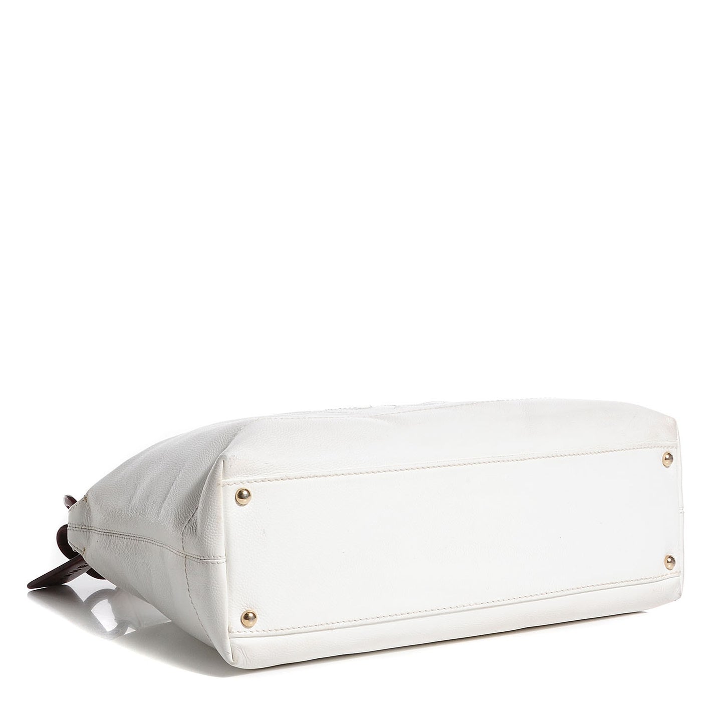 Caviar CC Wood Chain Hobo White