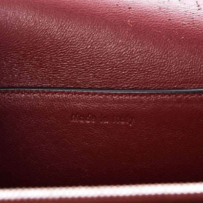 Celine Shiny Smooth Calfskin Medium Frame Shoulder Bag Red Navy 8 of 9
