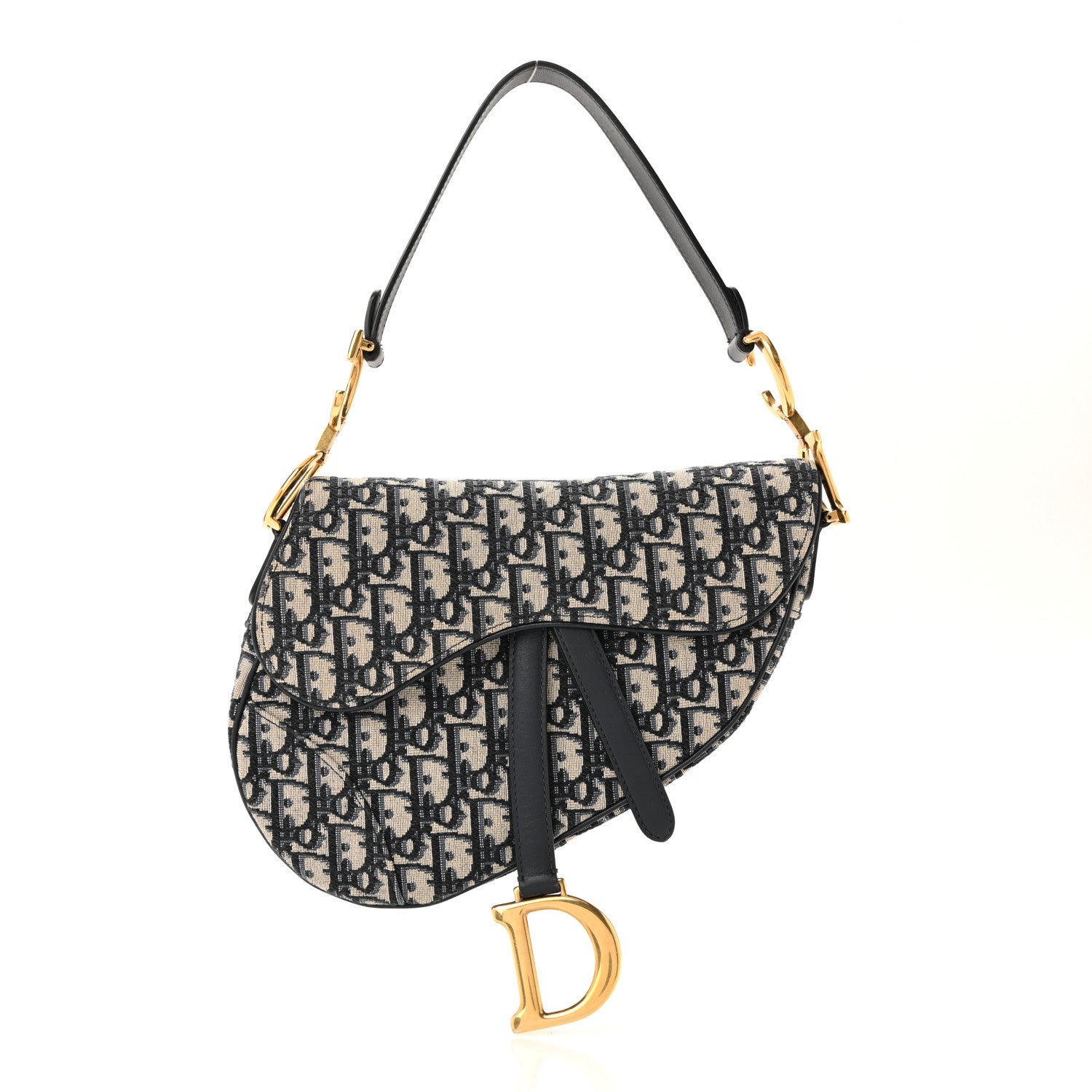 Christian Dior Oblique Saddle Bag Blue 1 of 12