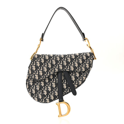 Christian Dior Oblique Saddle Bag Blue 1 of 12