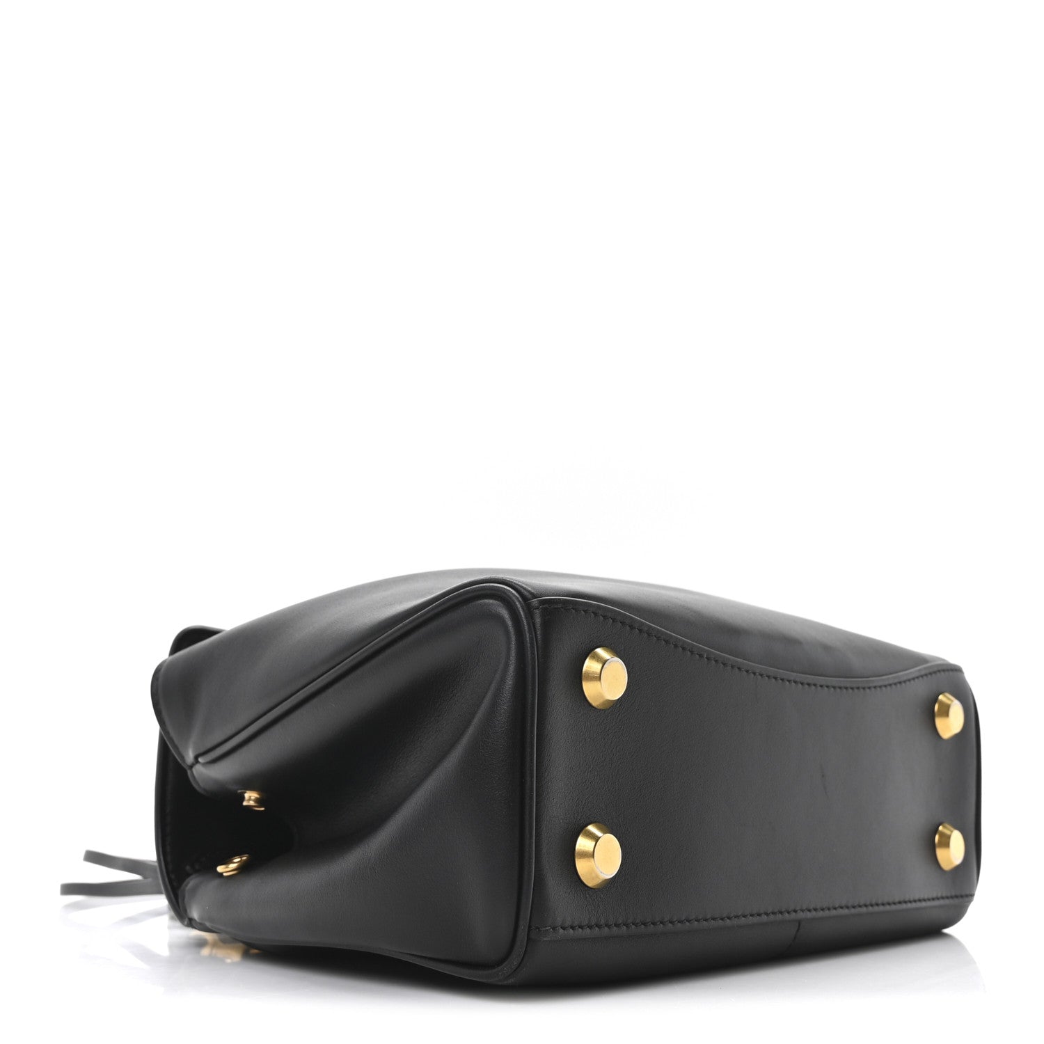 Balenciaga Natural Smooth Calfskin Mini Rodeo Top Handle Handbag Black 4 of 9