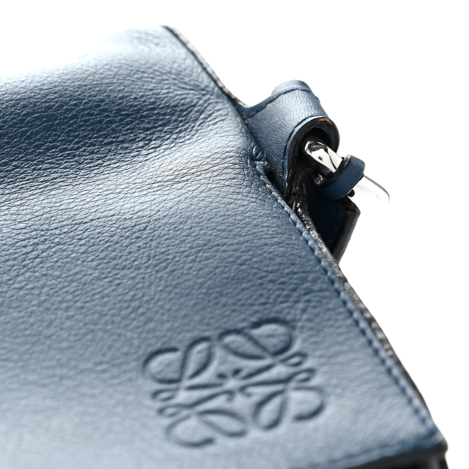 Loewe Calfskin XL Puzzle Bag Blue Black 13 of 14
