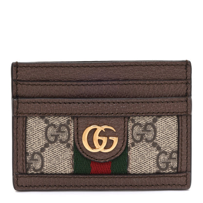 Gucci GG Supreme Monogram Ophidia Card Holder Brown 1 of 7