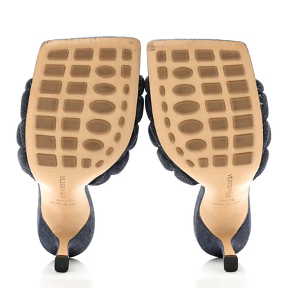 Bottega Veneta Denim Matelasse Padded Mule Sandals 37.5 Indigo 5 of 7